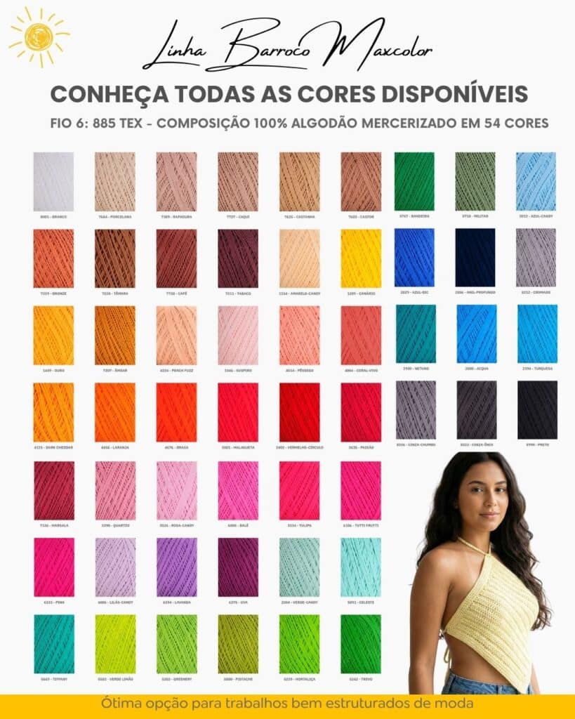 Catalogo de cores linha Barroco Maxixolor da croche by line 1
