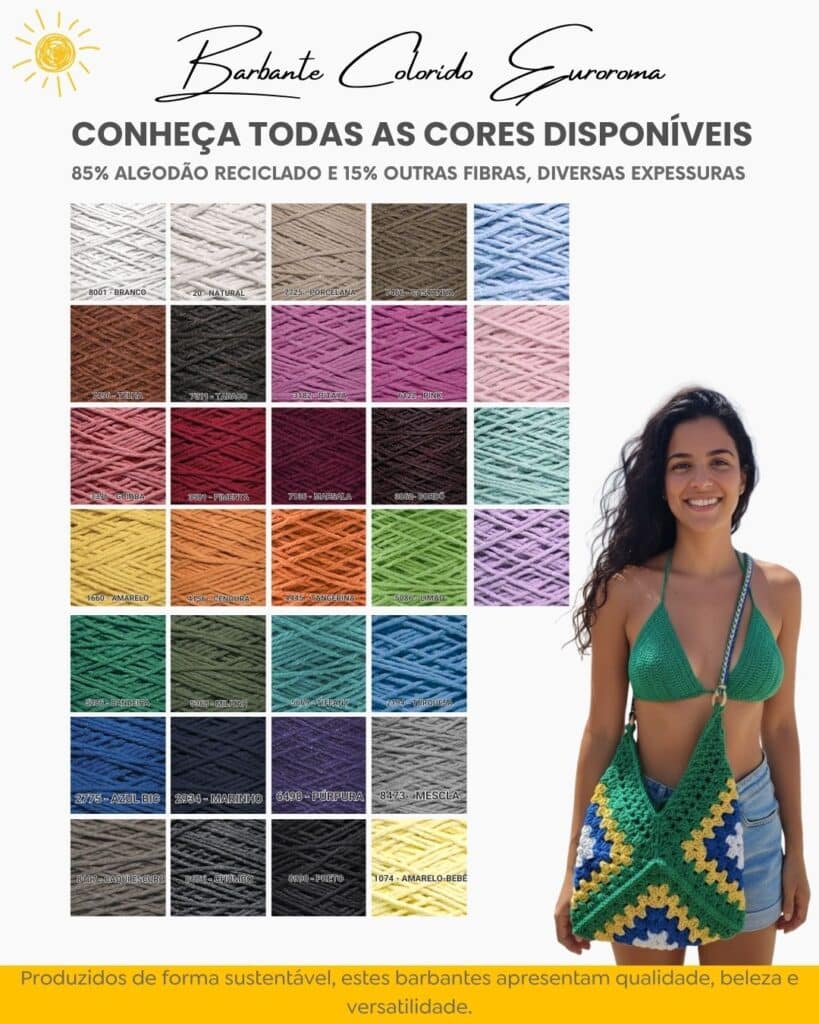 Linha Verao e Neon Catalogo de cores da croche by line 1