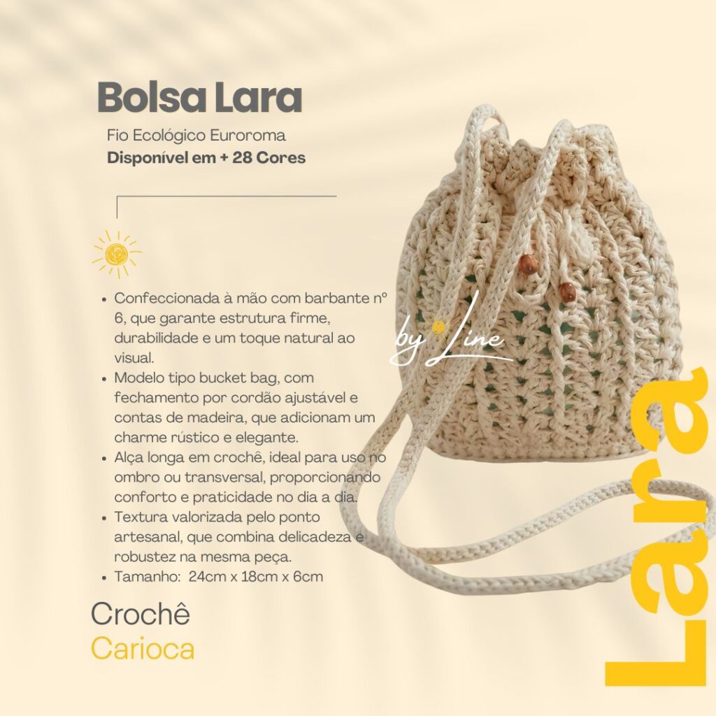 Bolsa Lara de CROCHÊ BY LINE - Produto à Venda sob medida