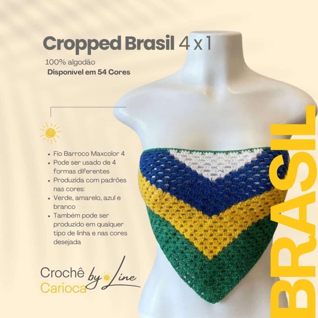 Coleção Brasil - top de CROCHÊ BY LINE - Produto à Venda sob medida - catalogo de produtos bandana 4x1