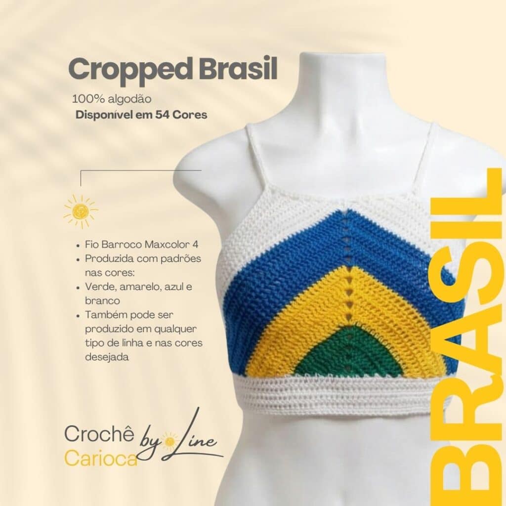 Colecao Brasil top de CROCHE BY LINE Produto a Venda sob medida catalogo de produtos 2