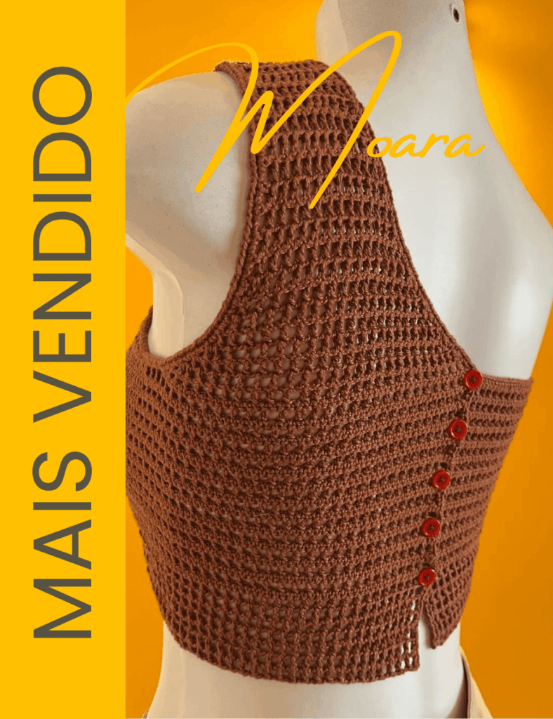 top de croche mais vendidona crochê by line