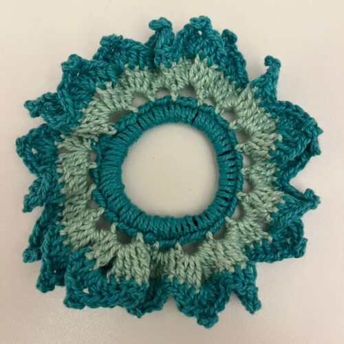 Scrunchies de crochê