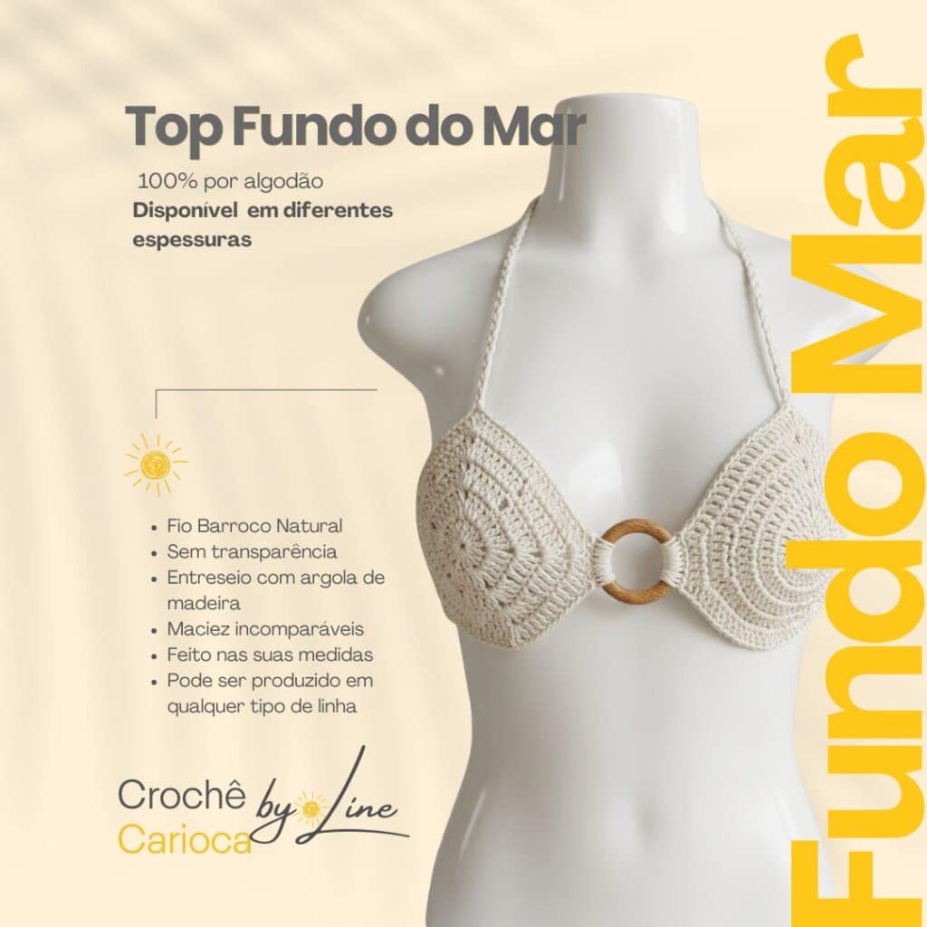 Top fundo do mar CROCHÊ BY LINE - Produto à Venda sob medida - catalogo de produtos