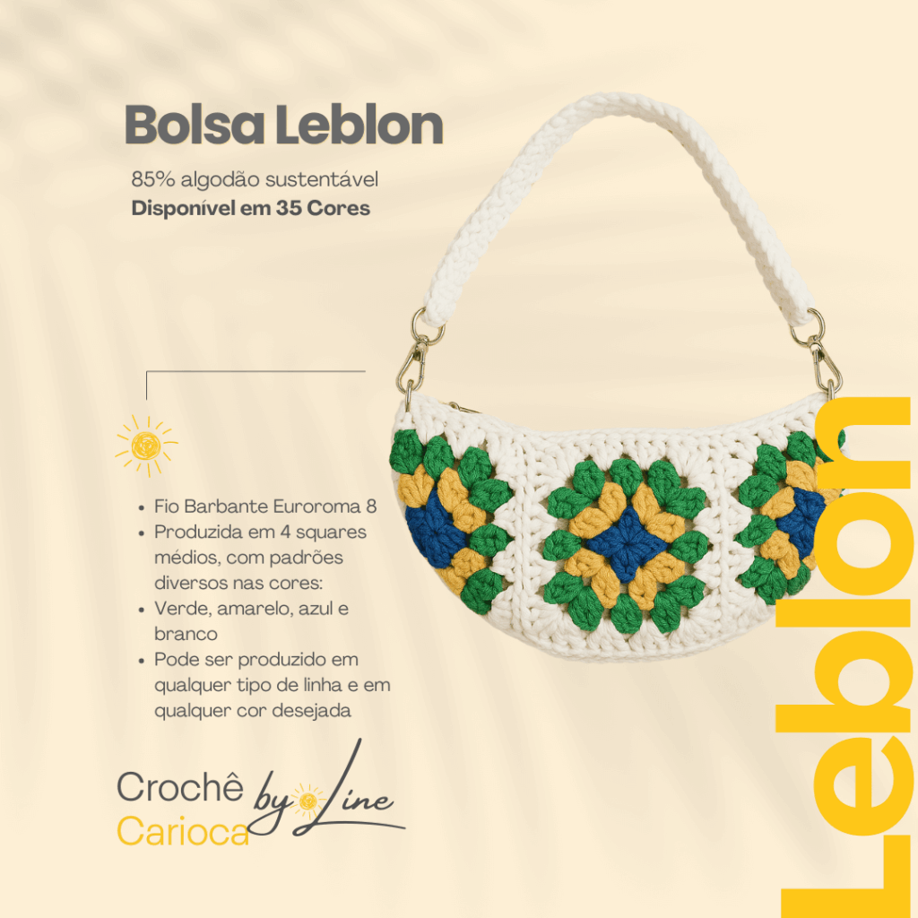 Coleção Brasil - bolsas de croche by line - Leblon