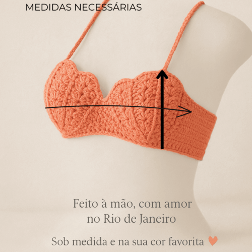 Top Sereia de crochê