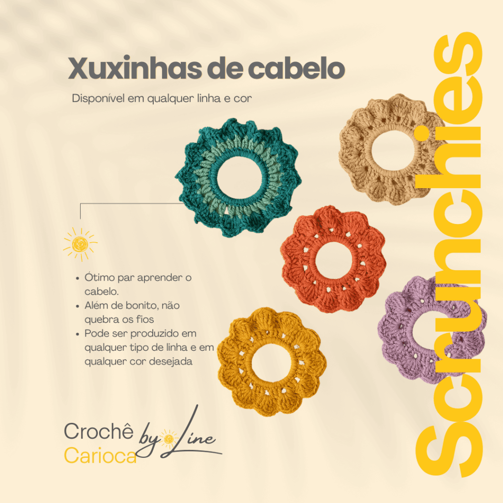 xuxinhas de cabelo de croche