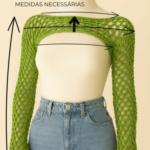 Top Manguinha de algodão
