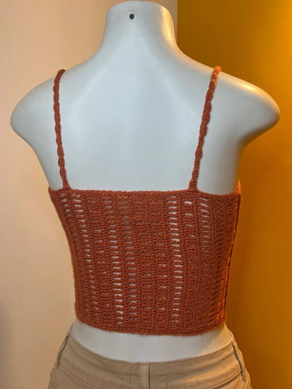 Cropped Sol Poente crochê by line