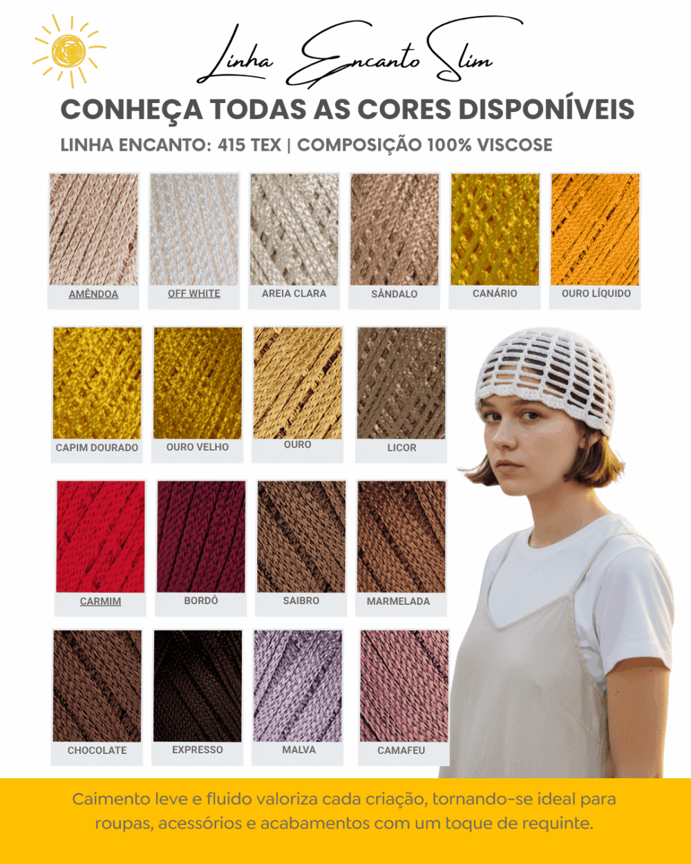 cartela de cores linha encanto Slim