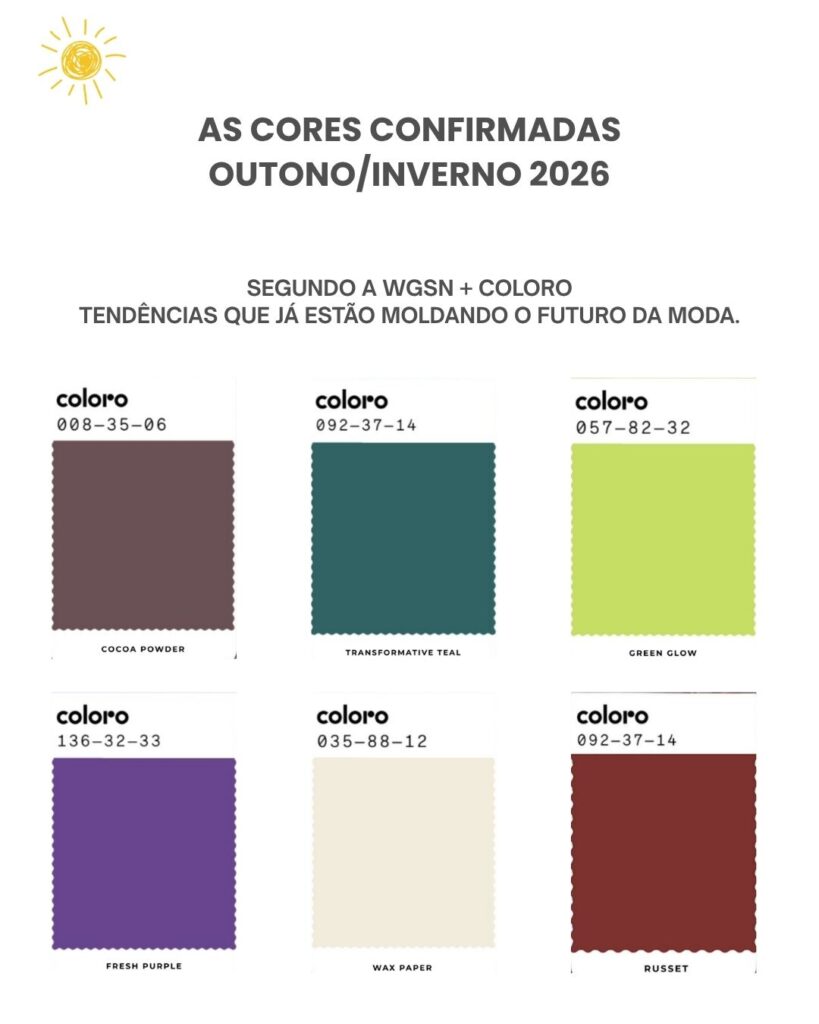 combinacao de cores e tendencia de cores