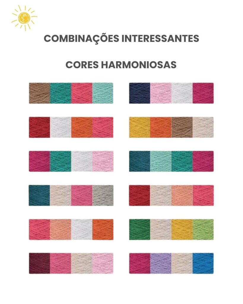 combinacoes cores harmoniosas para croche
