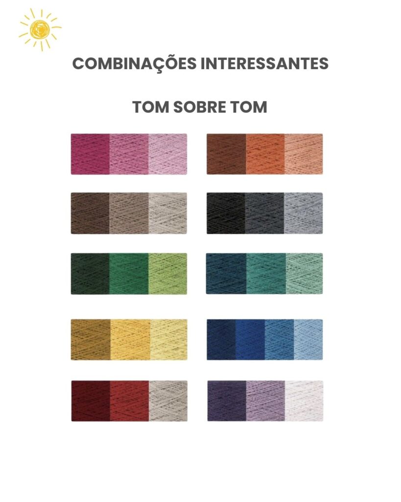 combinacoes cores tom sobre tom para croche