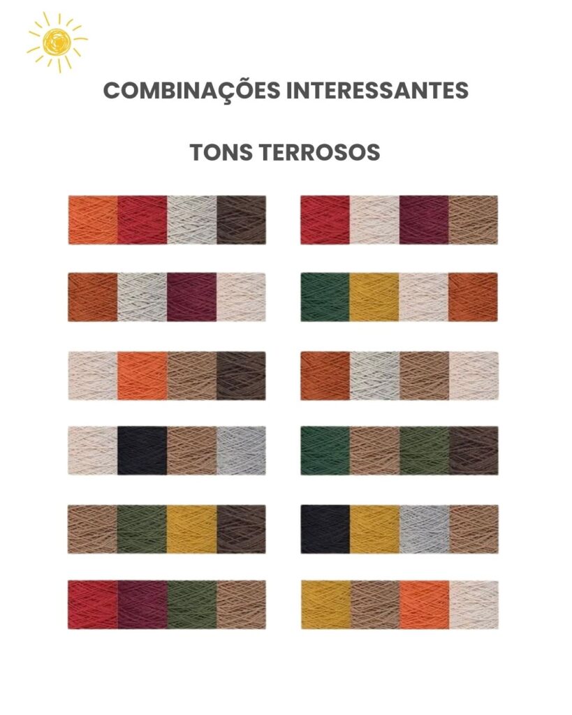 combinacoes tons terrosos para croche