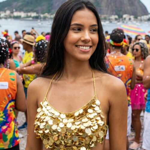 Crochê by Line 36 Top Paetês