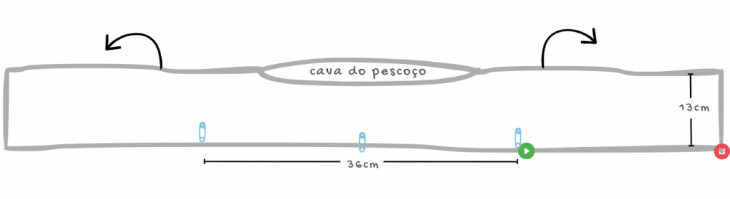 Passo a Passo Cropped Manga Longa 3 Parte 3 Passo a Passo crooped manga longa Unindo as Mangas e Preparando o Tronco