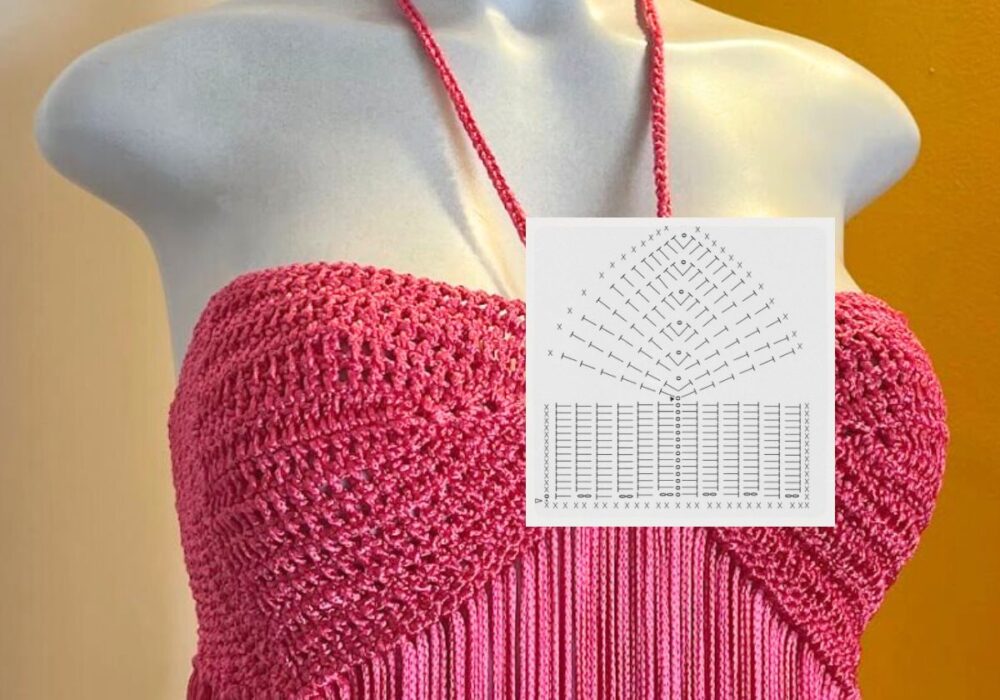 Receita Express de Crochê:  Cropped Juju com franjas