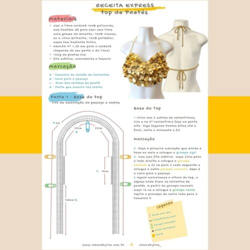 Crochê by Line 80 Receita Express do Top Paetês