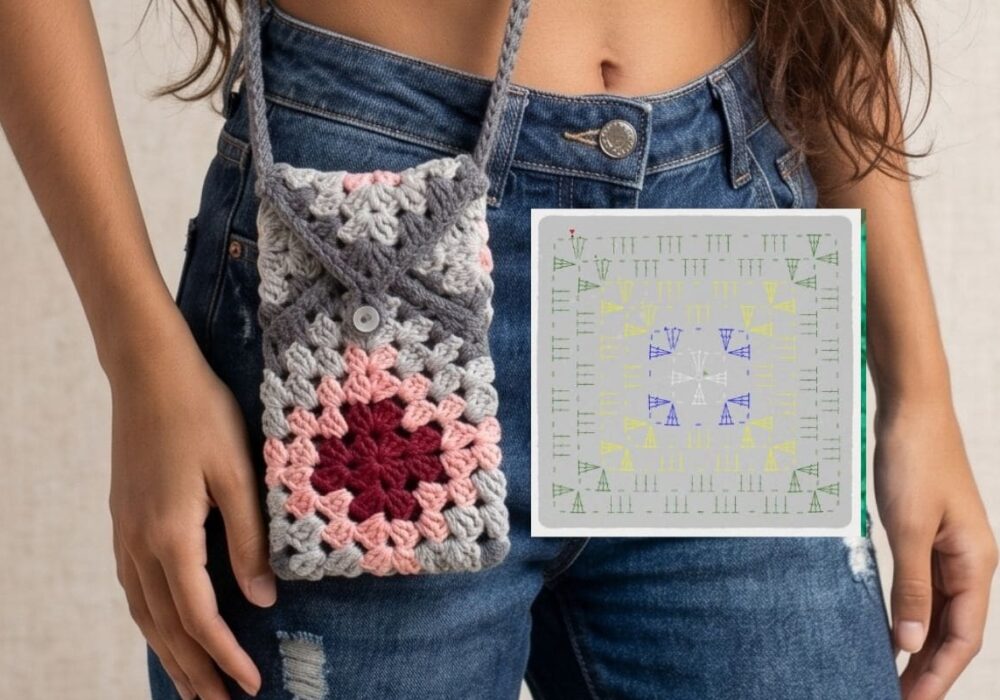 Receita Express: Bolsa Porta Celular de Crochê