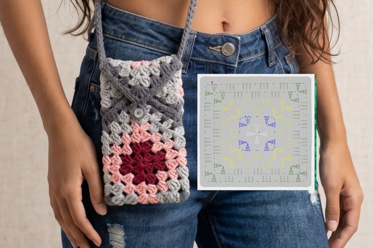 Receita Express: Bolsa Porta Celular de Crochê