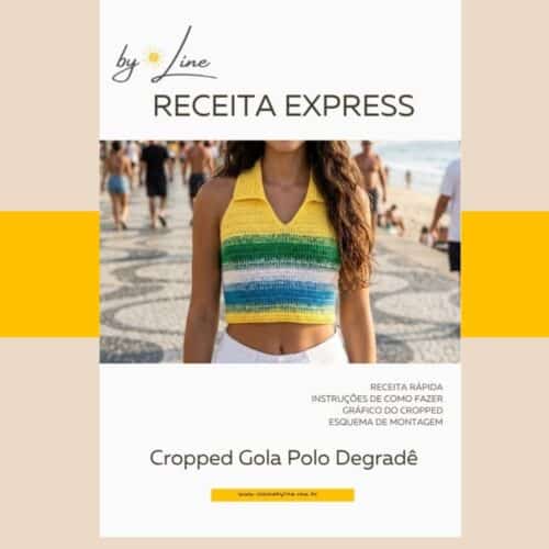 Receita Cropped Gola Polo de Crochê