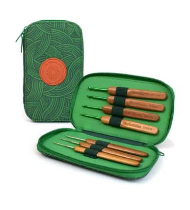 Estojo Agulhas De Croche Cabo Em Bambu Euroroma Com 07 Und