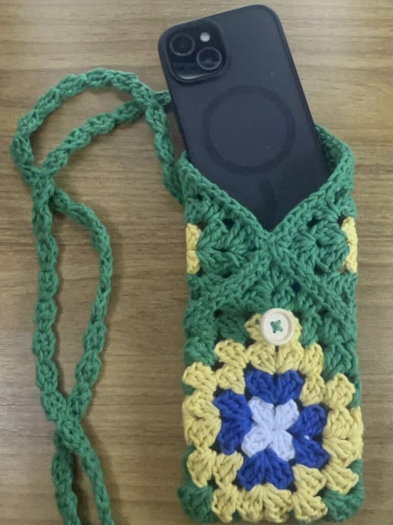 Receita Express: Bolsa Porta Celular de Crochê 2 Receita Express Bolsa Porta celular de Crochê Brasil - crochê by line 3