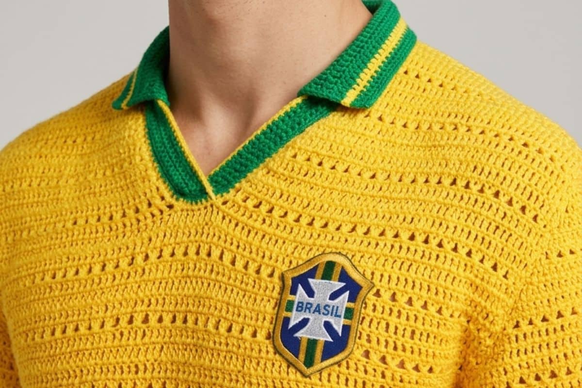 Camisa Retrô Brasil 1994: Nostalgia e Estilo no seu Crochê