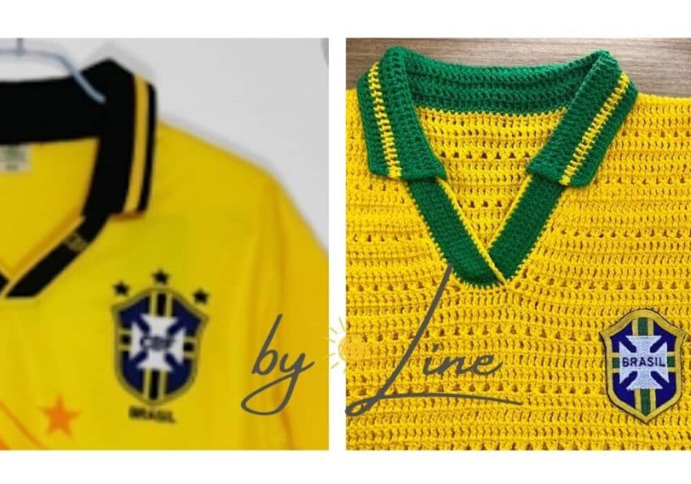 Camisa Retrô Brasil 1994: Nostalgia e Estilo no seu Crochê