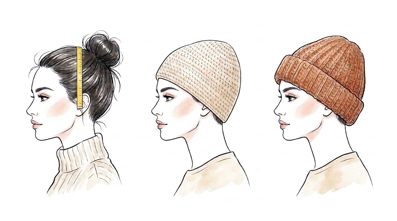 Comparativo de altura entre gorro cl&aacute;ssico e gorro com barra virada