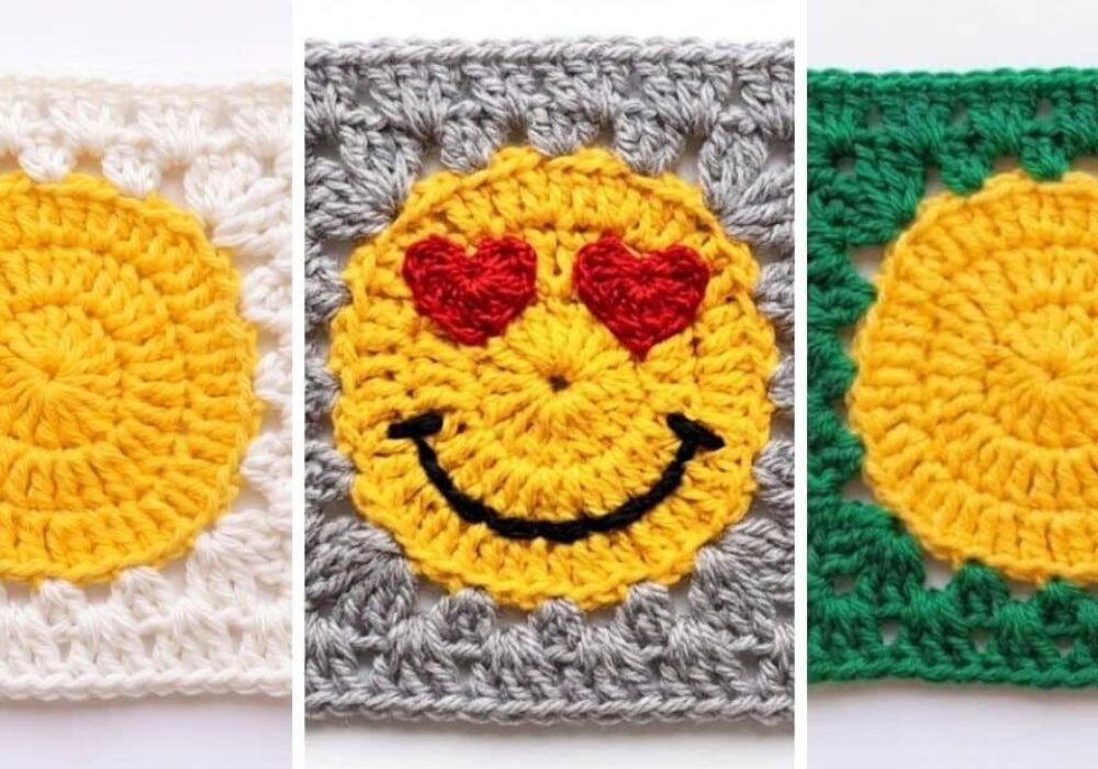 Como Bordar Carinhas no Square Emoji (3 Gabaritos Gratuitos) 