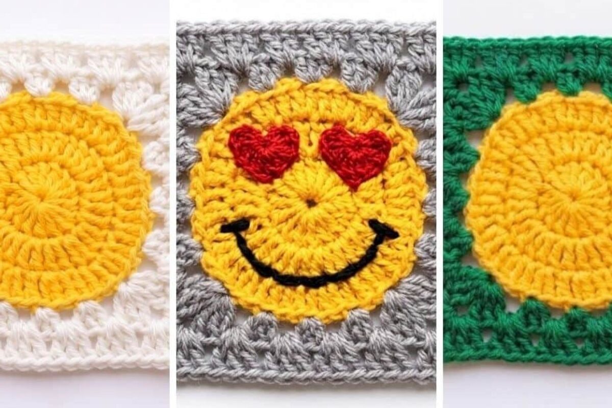 Como Bordar Carinhas no Square Emoji (3 Gabaritos Gratuitos) 